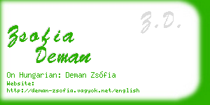 zsofia deman business card